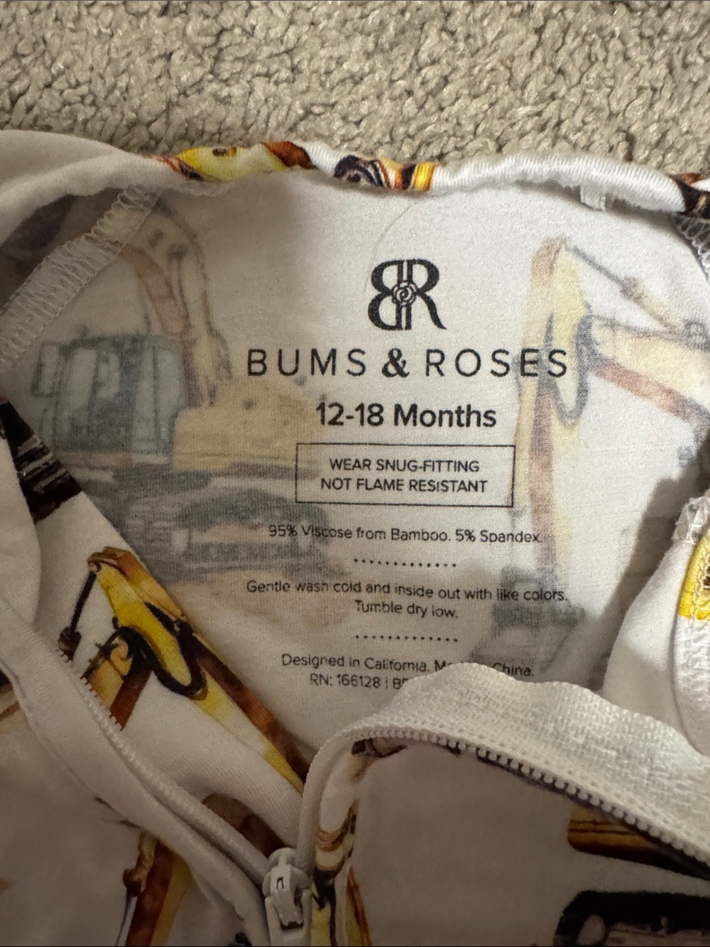 Bums & Roses Excavator Pajamas - Picture 3 of 3